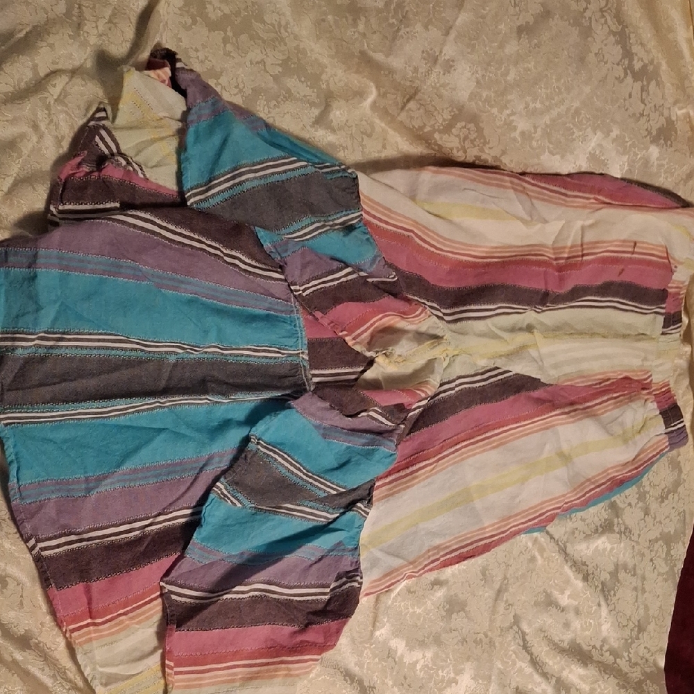 Blue Rain Multicolor Striped Skirt